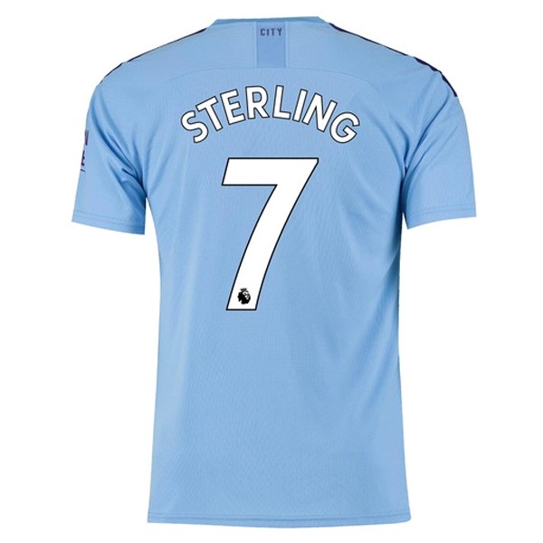 Camiseta Manchester City NO.7 Sterling 1ª 2019 2020 Azul